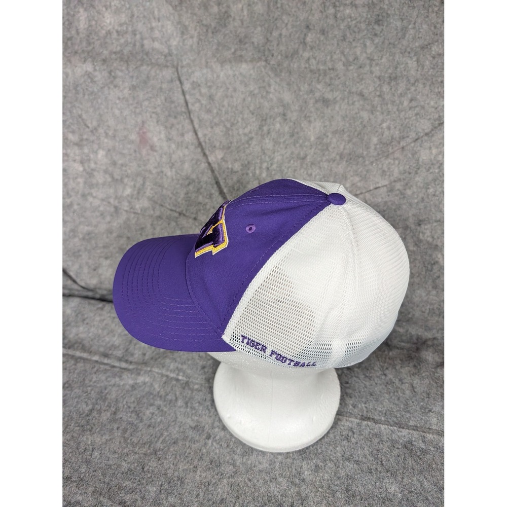 Nike Wilson High Tigers Football Purple White Mesh Trucker Hat Embroidered Cap - Picture 4 of 8